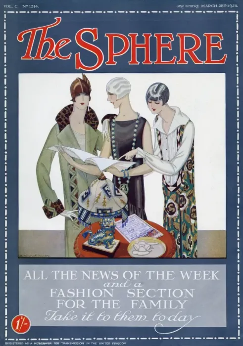 Framed Print : The Sphere fashion number 1925 Framed Print : The Sphere fashion number 1925