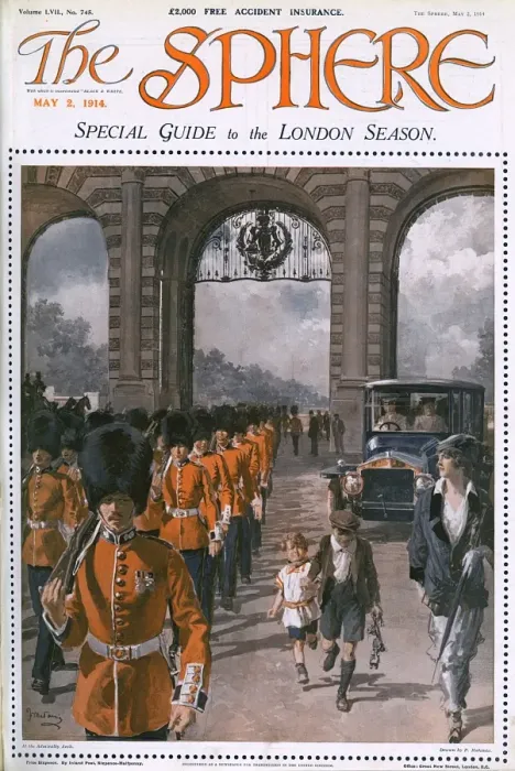 Framed Print : The Sphere London Season cover by Matania Framed Print : The Sphere London Season cover by Matania