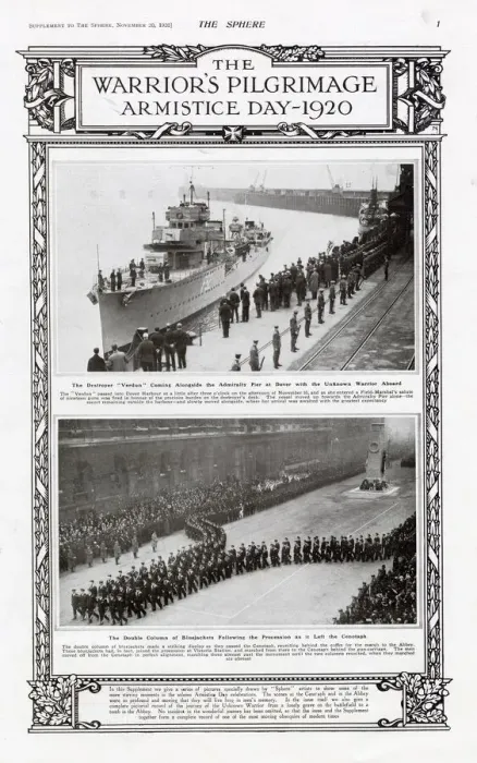 Framed Print : The Sphere Unknown Warrior Special Supplement (Page 1) Framed Print : The Sphere Unknown Warrior Special Supplement (Page 1)