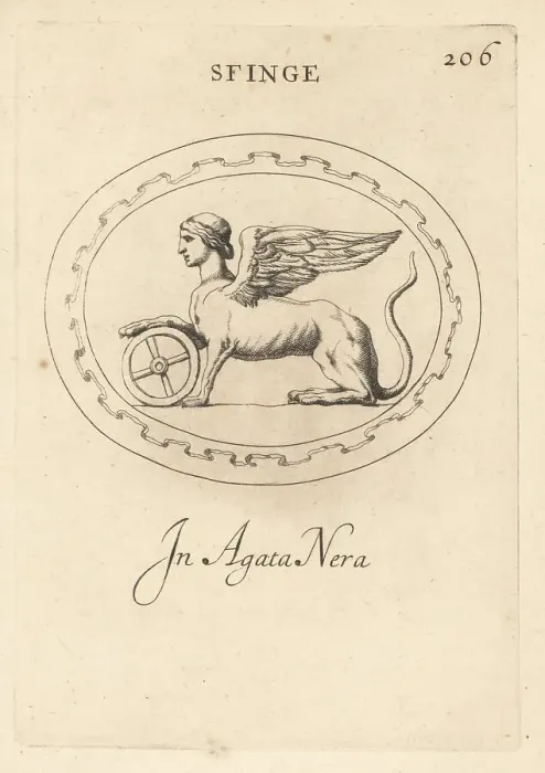 Framed Print : Sphinx with one paw on a sun wheel Framed Print : Sphinx with one paw on a sun wheel