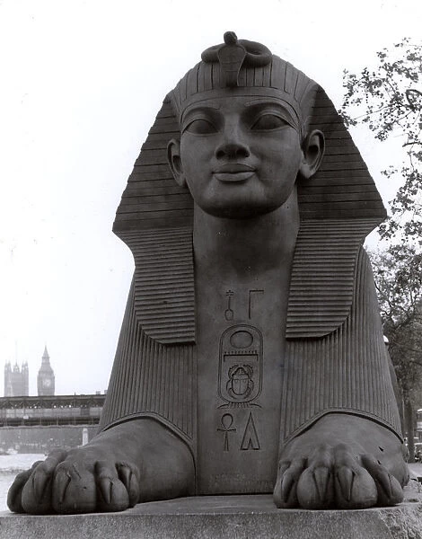 Sphinx - Thames Embankment - Base of Cleopatras Needle