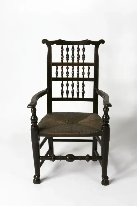 Framed Print : Spindle-back armchair Framed Print : Spindle-back armchair