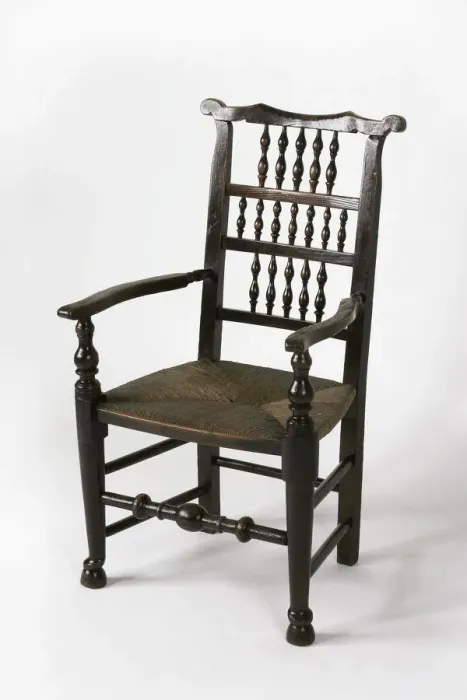 Framed Print : Spindle-back armchair Framed Print : Spindle-back armchair