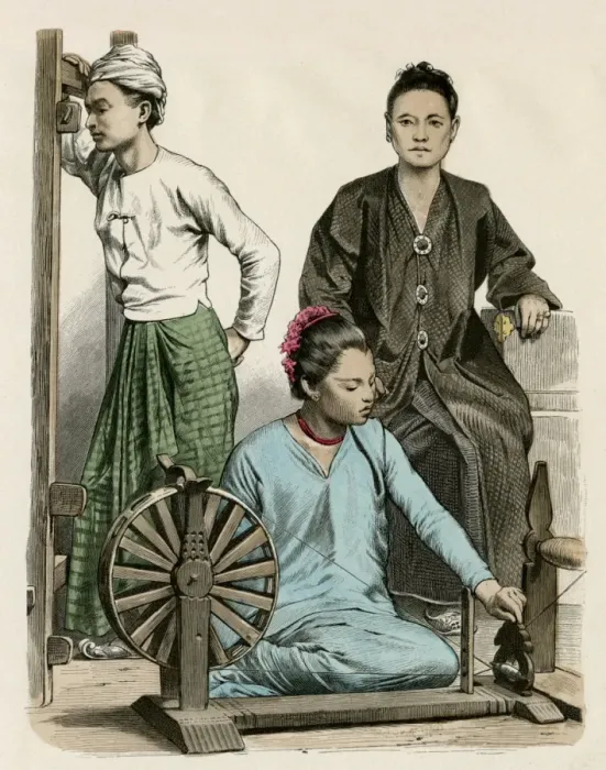 Framed Print : Spinning in Burma Framed Print : Spinning in Burma