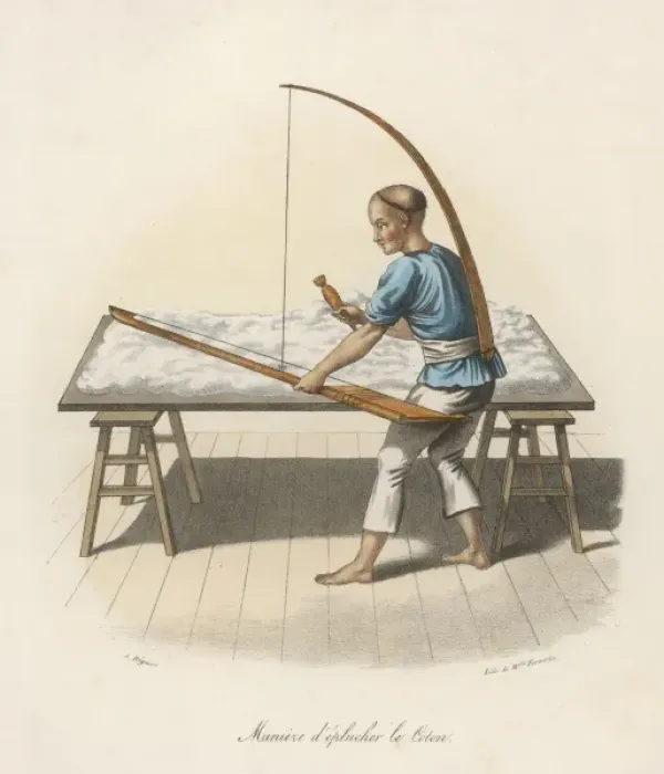 Framed Print : Spinning Cotton / China Framed Print : Spinning Cotton / China