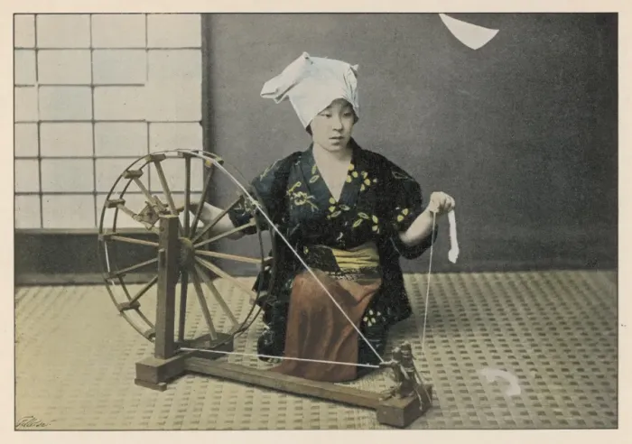 Framed Print : Spinning Cotton Japan Framed Print : Spinning Cotton Japan