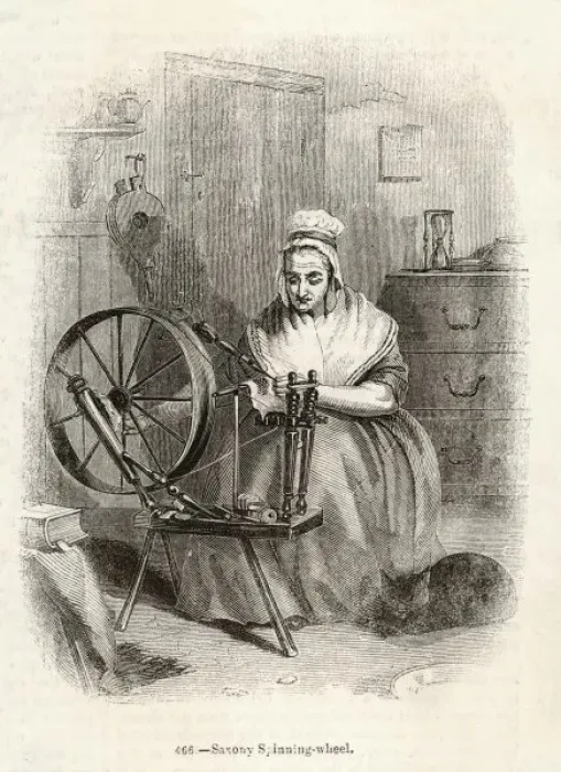 Framed Print : Spinning, Saxony Wheel Framed Print : Spinning, Saxony Wheel