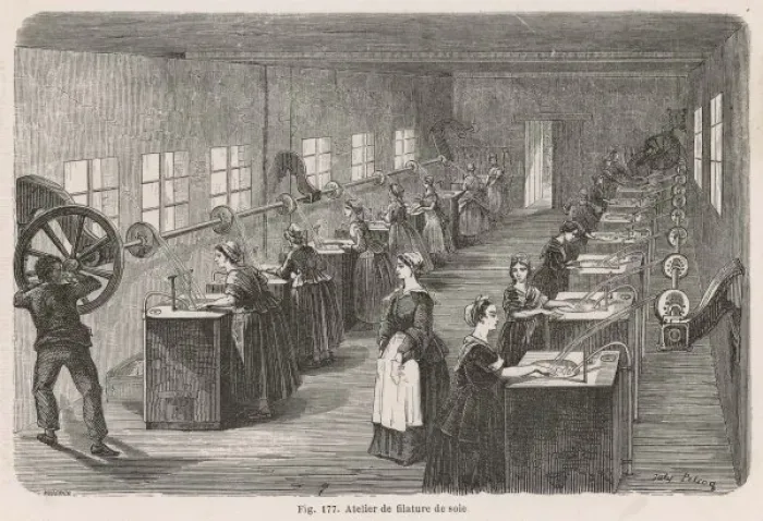 Framed Print : Spinning Silk in France Framed Print : Spinning Silk in France