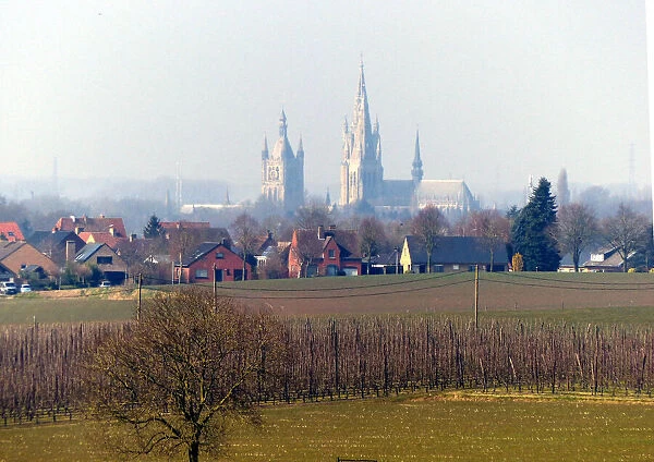 Spires of Ypres from Hill 62 Canadian Memorial
