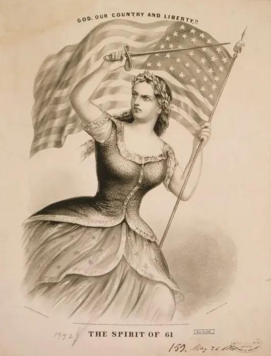 Framed Print : The spirit of 61. God, our country and liberty