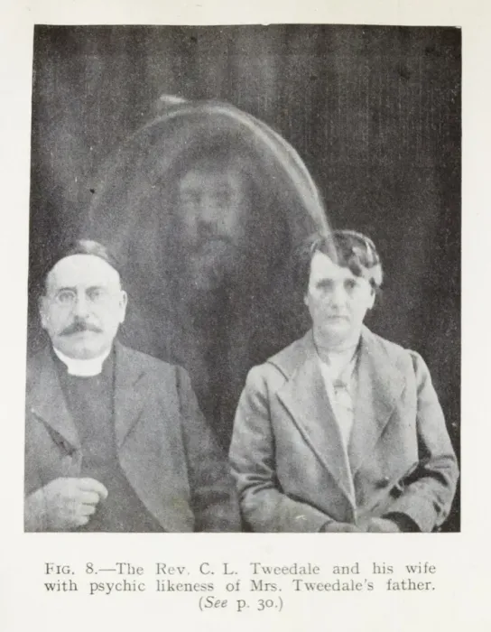 Framed Print : Spirit head above couple Framed Print : Spirit head above couple