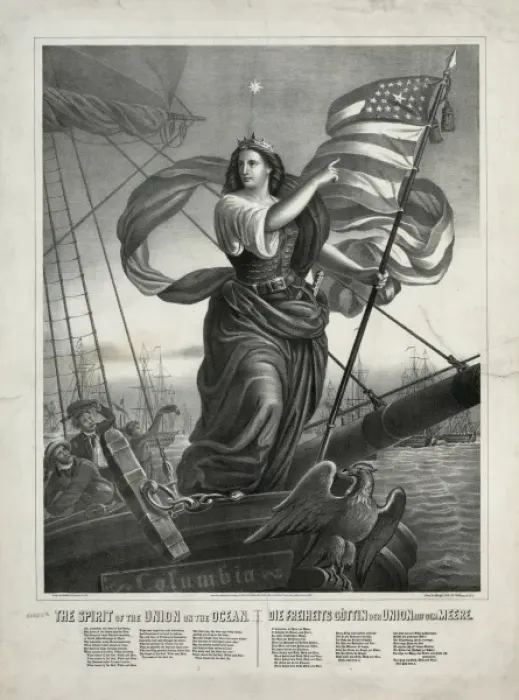 Framed Print : The spirit of the union on the ocean Framed Print : The spirit of the union on the ocean