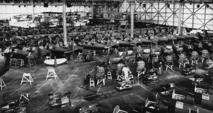 Framed Print : Spitfires under construction, 1939 Framed Print : Spitfires under construction, 1939