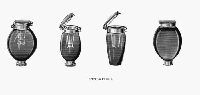 Framed Print : Spitting flasks Framed Print : Spitting flasks