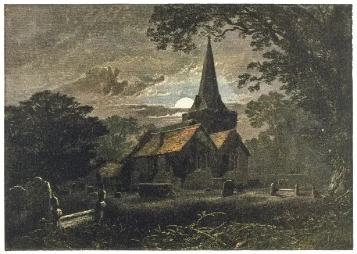 Framed Print : Spooky Churchyard Framed Print : Spooky Churchyard