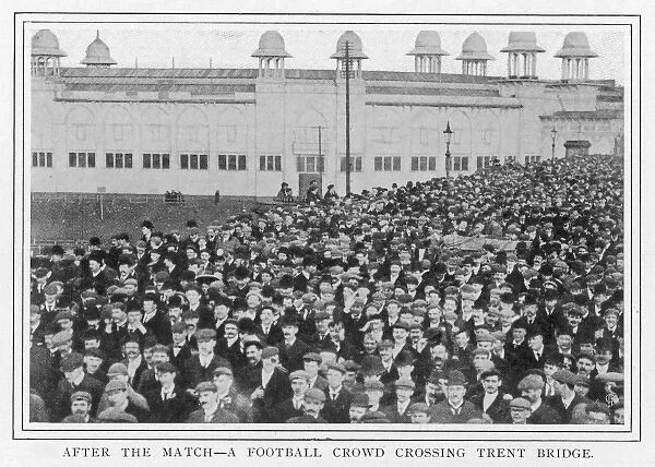 Sport / Football. Supporters leaving the ground after a game at the home of Notts County