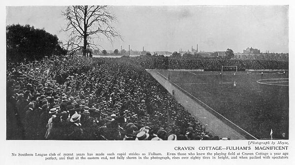 Sport / Football. A scene showing a section of the crowd at Craven Cottage