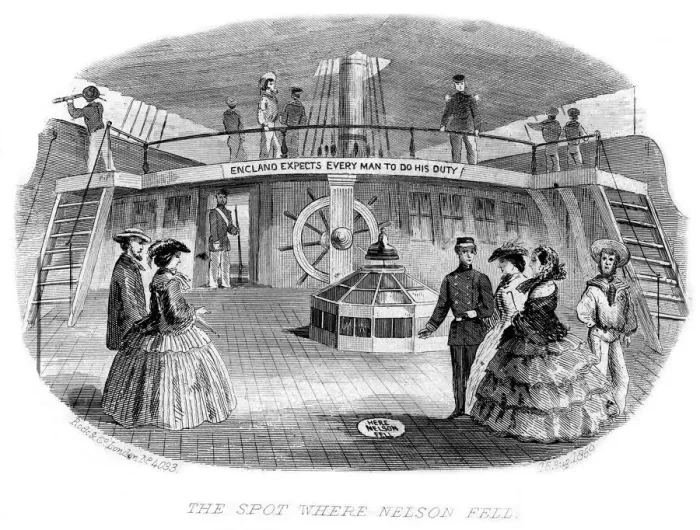 Framed Print : The Spot where Nelson Fell, HMS Victory Framed Print : The Spot where Nelson Fell, HMS Victory
