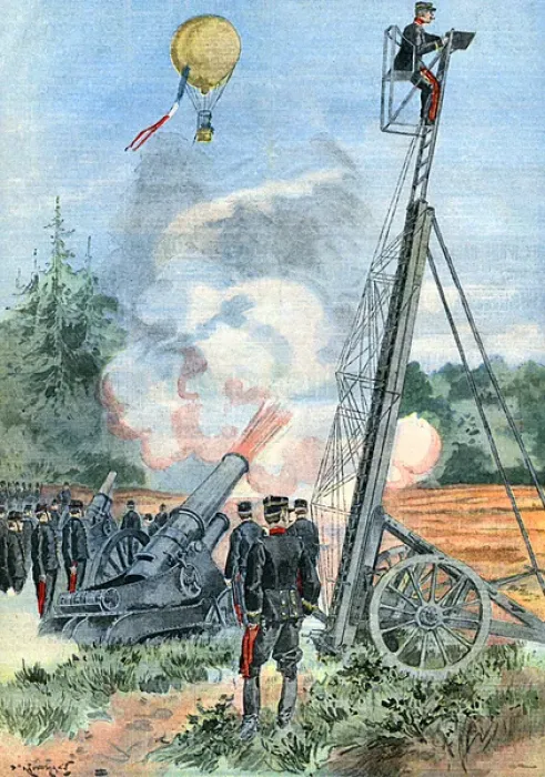 Framed Print : Spotting for Guns / 1906 Framed Print : Spotting for Guns / 1906