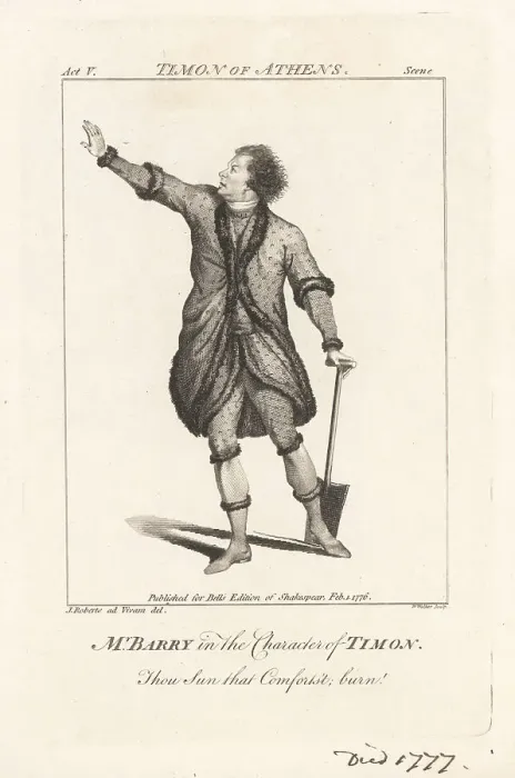 Framed Print : Spranger Barry as Timon in Timon of Athens, 1771 Framed Print : Spranger Barry as Timon in Timon of Athens, 1771