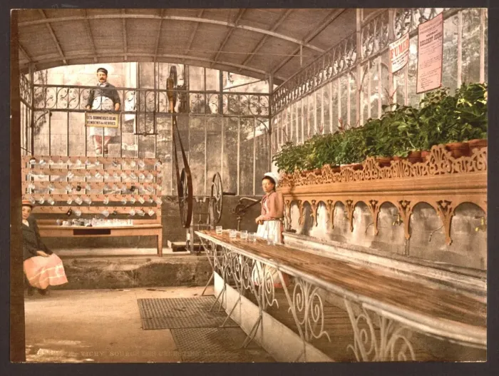 Framed Print : Spring of the Celestins, I, interior, Vichy, France