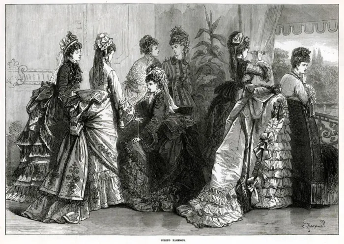 Framed Print : Spring fashions 1873 Framed Print : Spring fashions 1873
