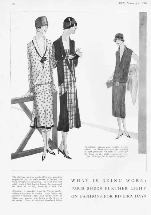 Framed Print : Three Spring Parisian frocks for the Riviera, 1925 Framed Print : Three Spring Parisian frocks for the Riviera, 1925