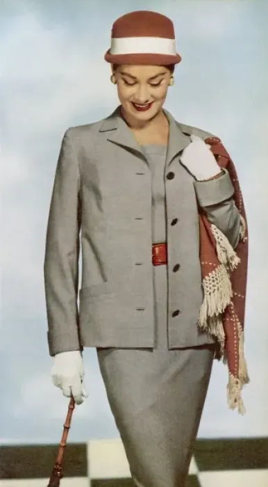 Framed Print : Spring suit, 1956 Framed Print : Spring suit, 1956