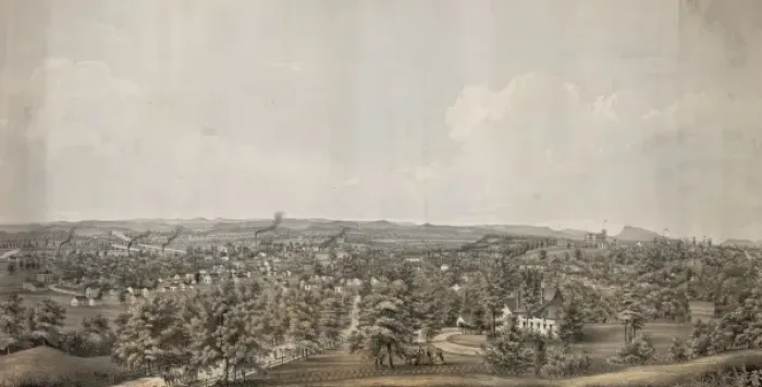 Framed Print : Springfield, 1850 Framed Print : Springfield, 1850