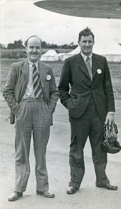 Framed Print : Sqn Ldr Albert Kenneth Cook DFC, Avro test pilot, left, ? Framed Print : Sqn Ldr Albert Kenneth Cook DFC, Avro test pilot, left, ?