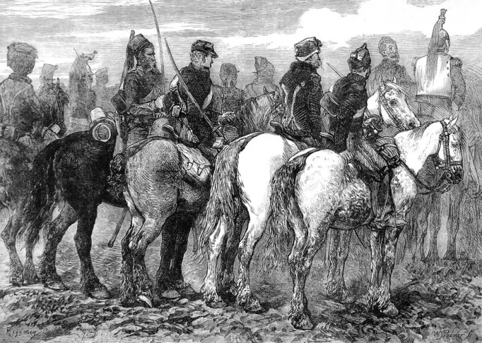 Framed Print : A Squadron of Cavalry from General Chanzys Army; Franco-Pru Framed Print : A Squadron of Cavalry from General Chanzys Army; Franco-Pru