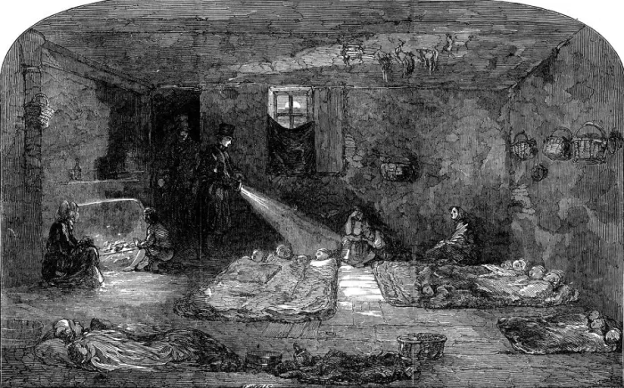 Framed Print : Squalid interior of a London lodging house Framed Print : Squalid interior of a London lodging house