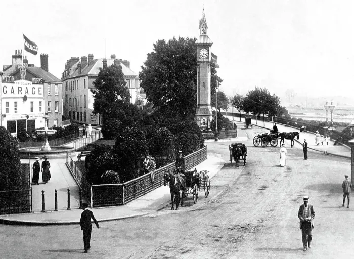 Framed Print : The Square Barnstaple early 1900's