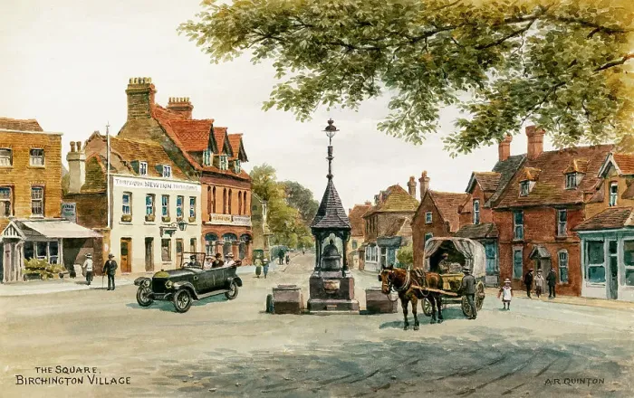 Framed Print : The Square, Birchington village, Kent Framed Print : The Square, Birchington village, Kent
