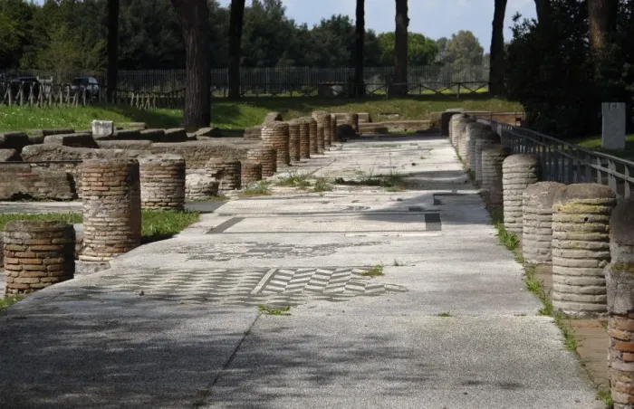 Framed Print : Square of the Guilds or Corporations. Ostia Antica Framed Print : Square of the Guilds or Corporations. Ostia Antica