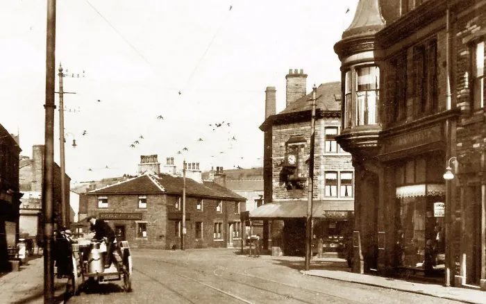 Framed Print : The Square, Waterfoot, early 1900s Framed Print : The Square, Waterfoot, early 1900s