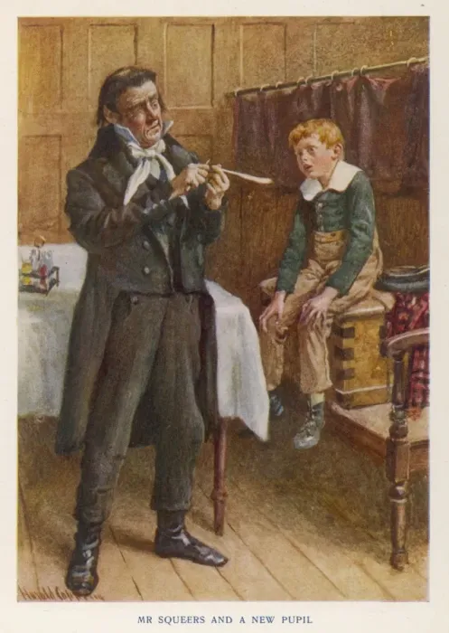Framed Print : Squeers with New Boy