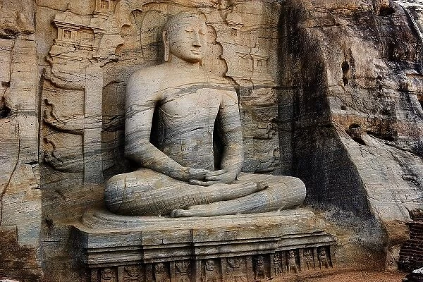 SRI LANKA. Polonnaruwa. Gal Vihara or Rock Temple