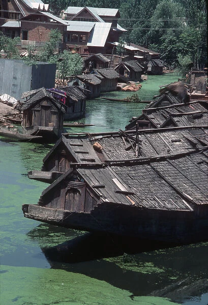 Srinagar, Kashmir - floating houseboats