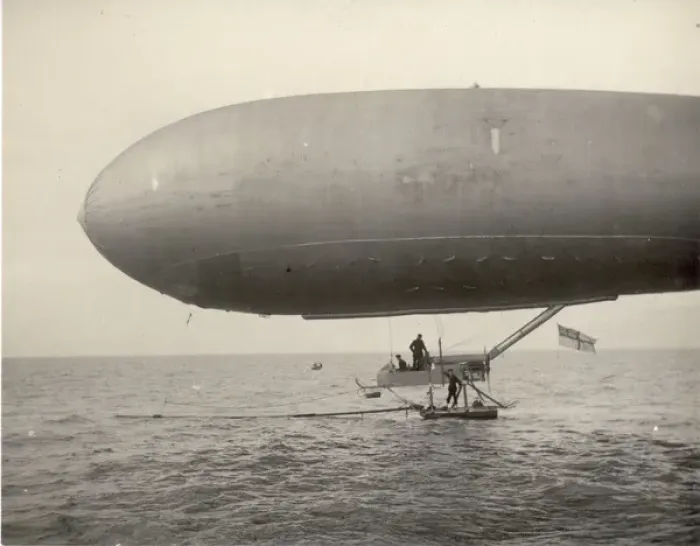Framed Print : An SS-class airship moored at sea at the Naval Airship Framed Print : An SS-class airship moored at sea at the Naval Airship