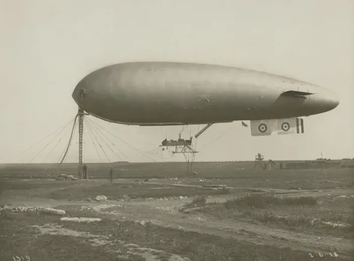 Framed Print : An SS-class airship in a mooring experiment Framed Print : An SS-class airship in a mooring experiment