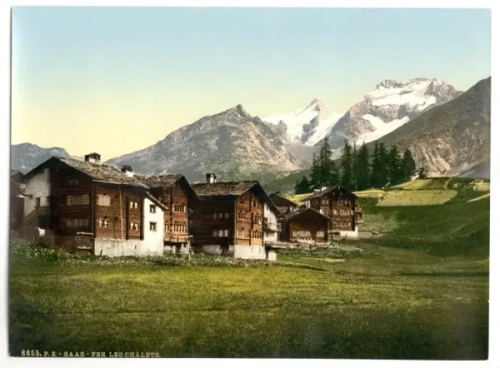 Framed Print : Ss Fee, Sennhutten, Valais, Alps of, Switzerland