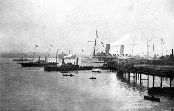 Framed Print : SS Ophir and the Royal Yacht Alberta at Portsmouth, Marc Framed Print : SS Ophir and the Royal Yacht Alberta at Portsmouth, Marc