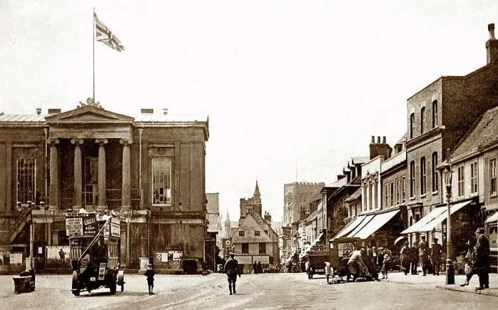 Framed Print : St. Albans Market Place early 1900s Framed Print : St. Albans Market Place early 1900s