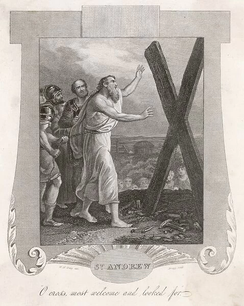 St Andrew with cross