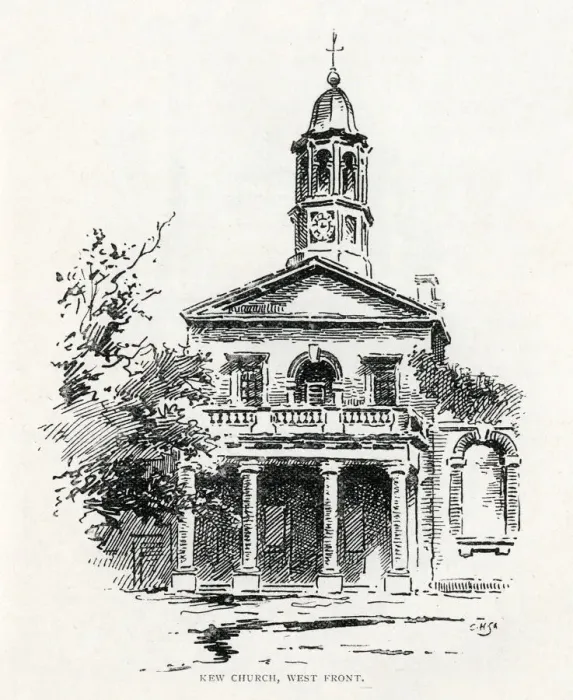 Framed Print : St Annes Church, Kew, 1897 Framed Print : St Annes Church, Kew, 1897