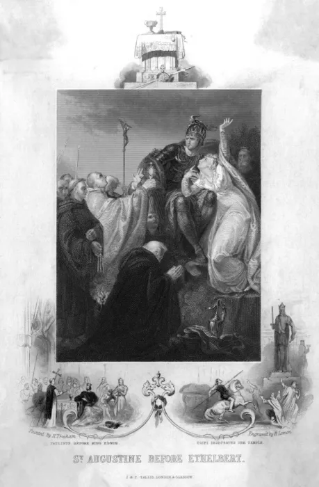 Framed Print : St Augustine before Ethelbert Framed Print : St Augustine before Ethelbert