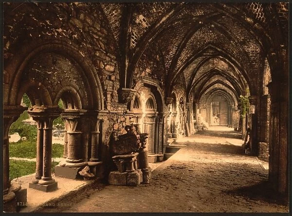 St. Bavon Abbey, the cloister, Ghent, Belgium