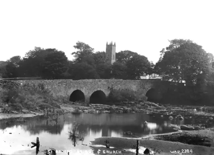 Framed Print : St. Bodens Bridge and Church