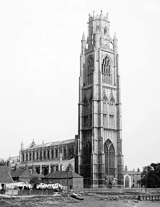 Framed Print : St. Botolph's Church, Boston Stump, Victorian period Framed Print : St. Botolph's Church, Boston Stump, Victorian period